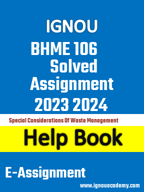 IGNOU BHME 106 Solved Assignment 2023 2024
